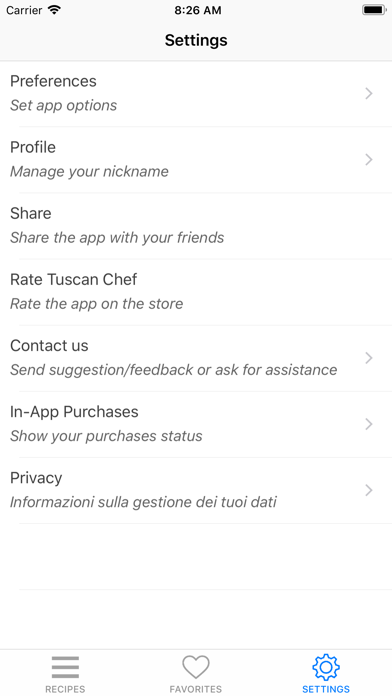 Tuscan Chef - Italian food Screenshot