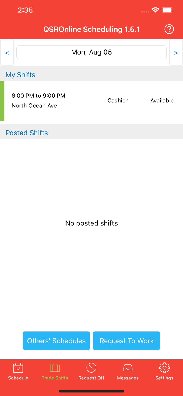 QSROnline Scheduling