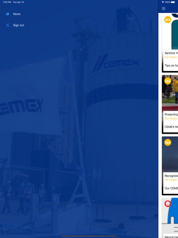 Cemex Today iPad screenshot 5 - News app