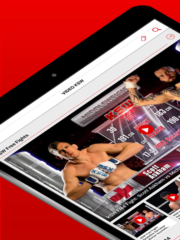KSW iPad screenshot 1 - Sports app