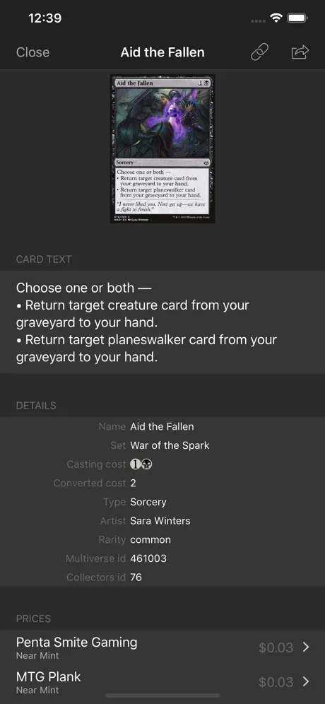 Magic card database (MTG)