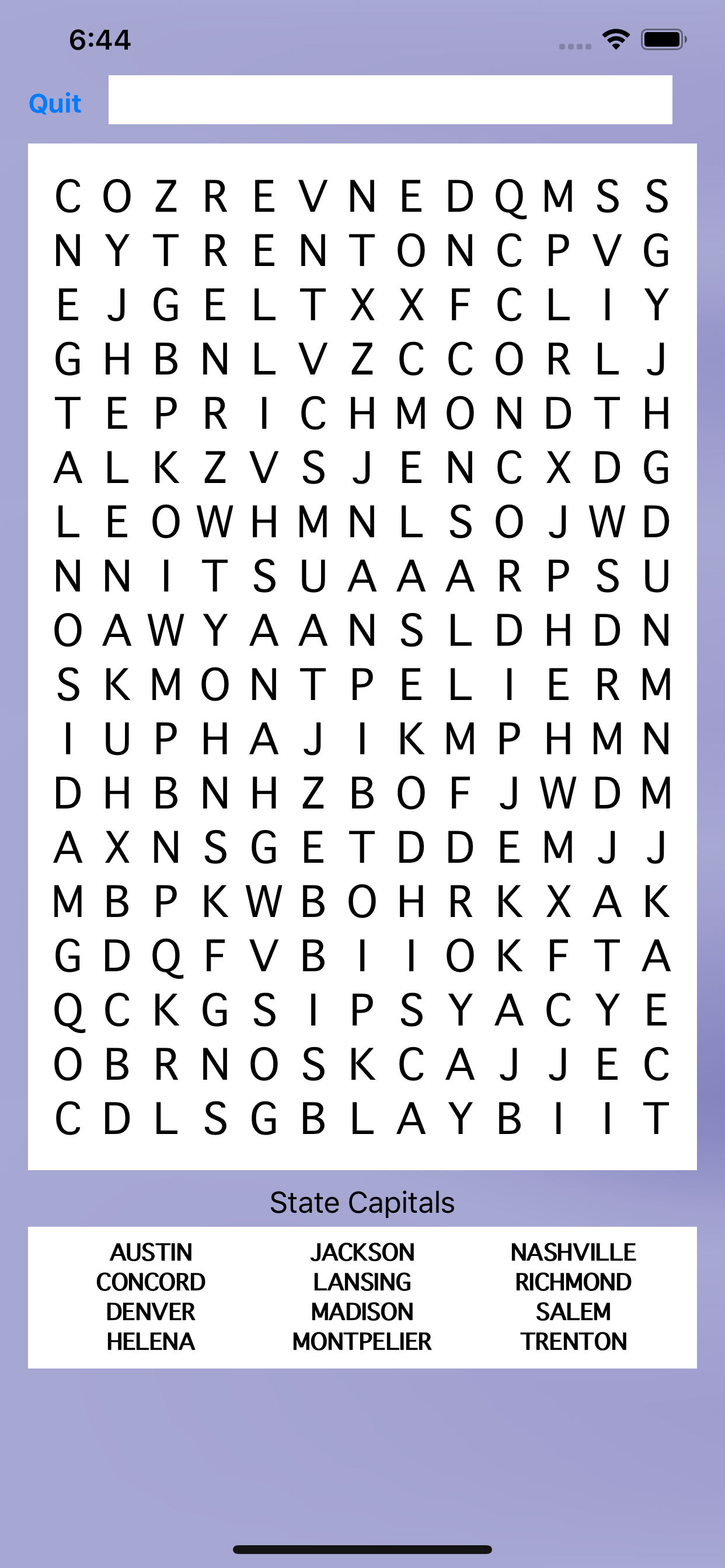United States Word Search