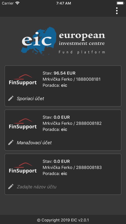 EIC Fund Platform SK