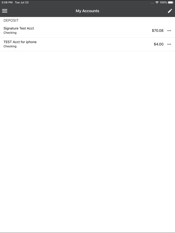 Screenshot #5 pour Signature Bank Mobile