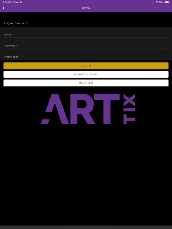 ArtTix SLC iPad screenshot