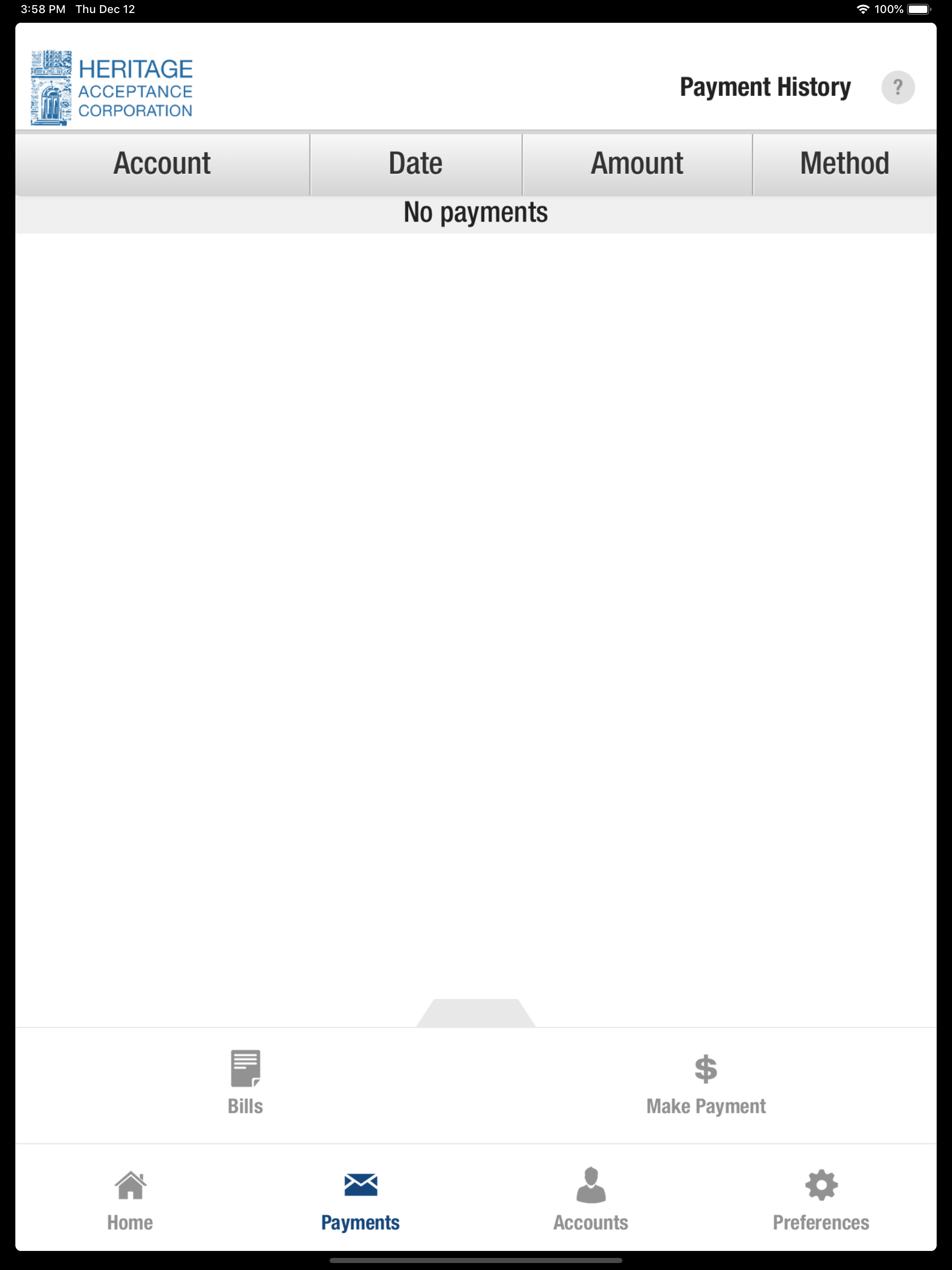 Heritage Acceptance Mobile Pay