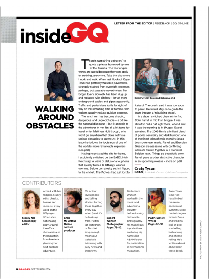 GQ magazine South Africa