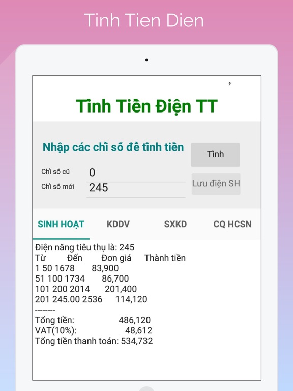 Screenshot #4 pour Tinh Tien Dien 2019