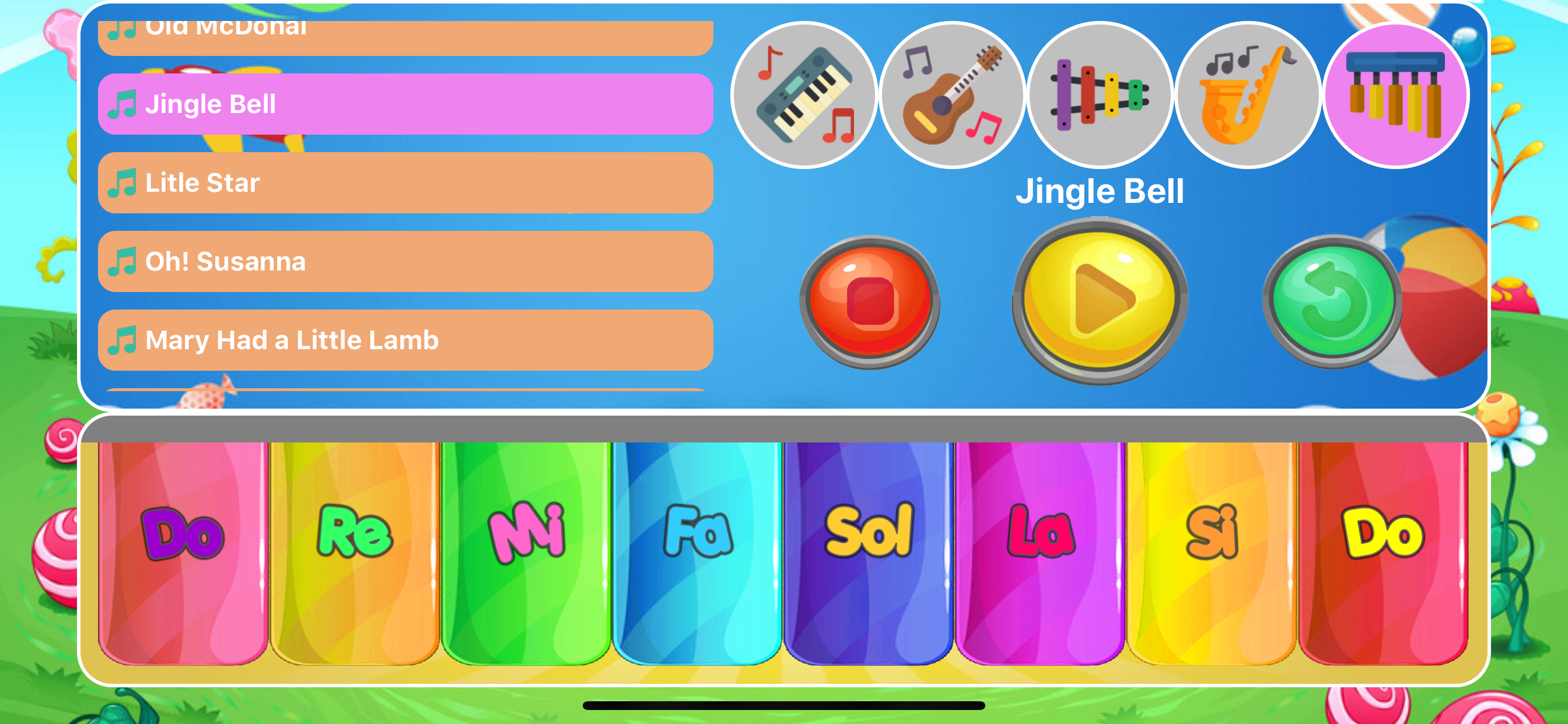 Candy Piano - Play & Learn