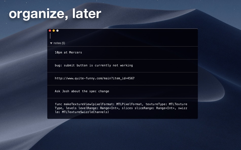 #2. One Click Note (macOS) بواسطة: SHINSUKE MAKINO