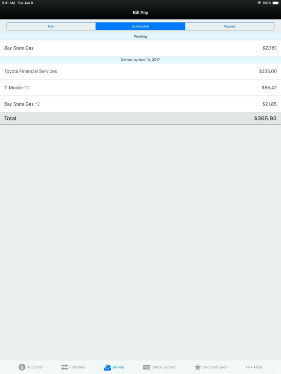 PrimeWay Federal Credit Union iPad screenshot
