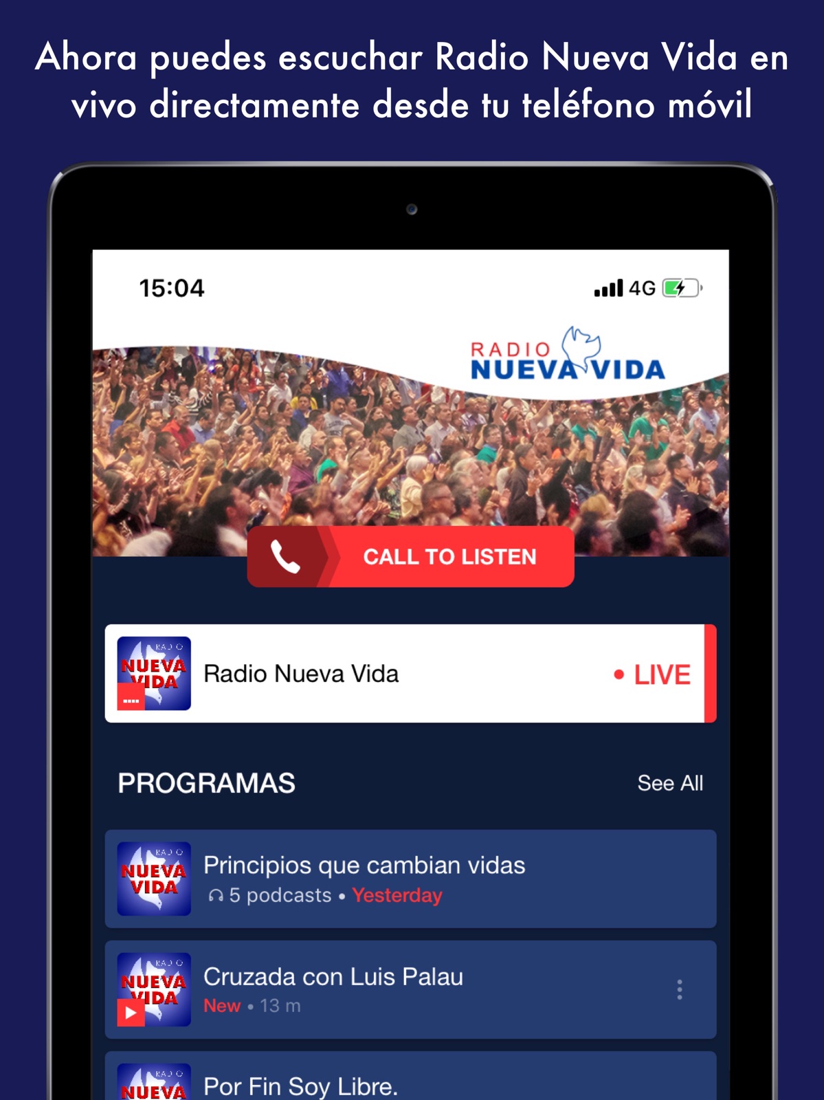 Radio Nueva Vida ipad screenshot 1