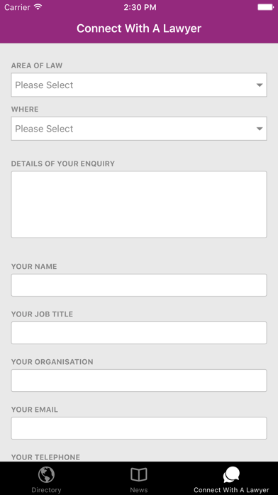Interlaw Directory Screenshot