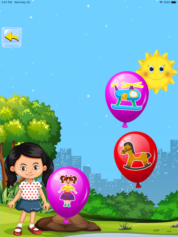 Balloon Pop Up Games iPad screenshot 5 - Education app