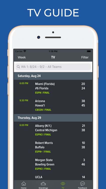 Arizona Football Schedules screenshot-6