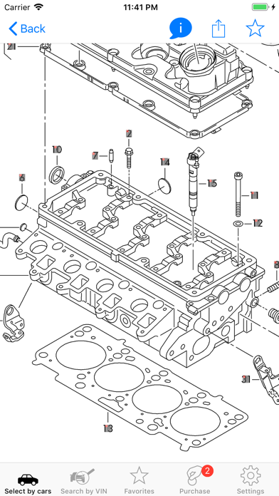 VW parts and diagrams Screenshot