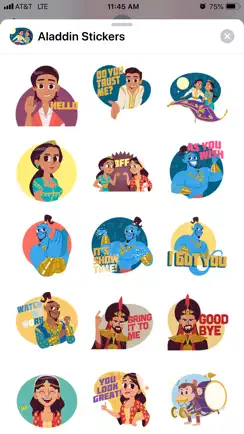 Disney Stickers: Aladdin iPhone image 1