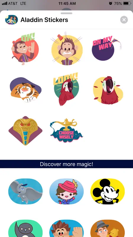 Disney Stickers: Aladdin screenshot 2 of 4