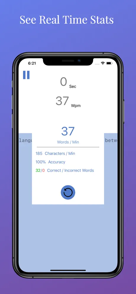 Typing Test game app: Keypad