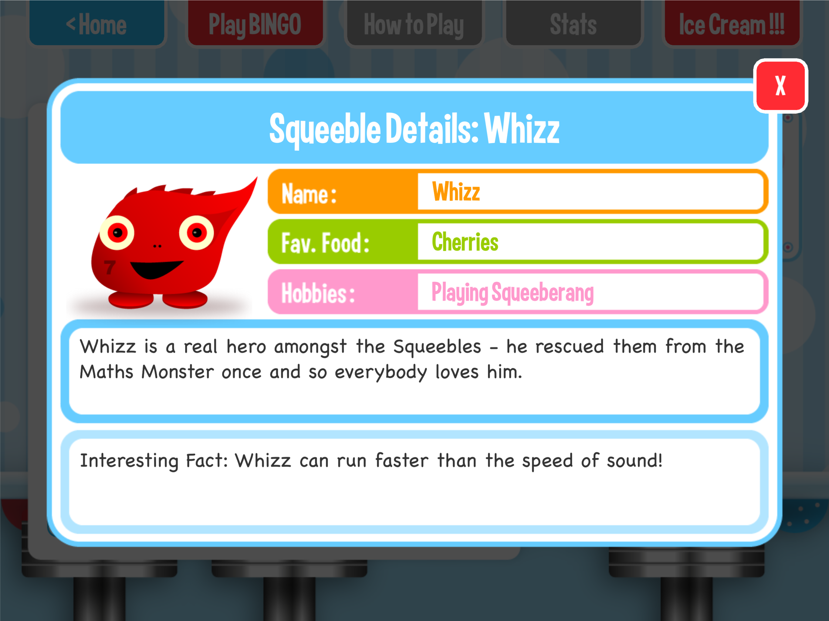 Squeebles Maths Bingo