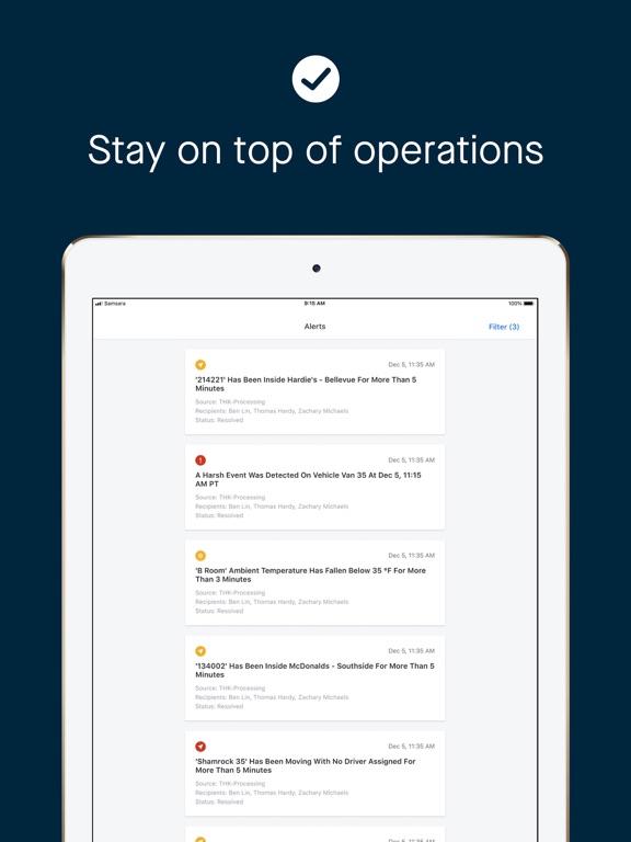Samsara Fleet iPad screenshot 5 - Business app