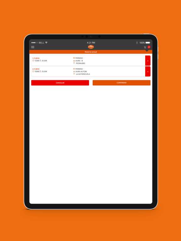 Autoescuela Lara iPad screenshot