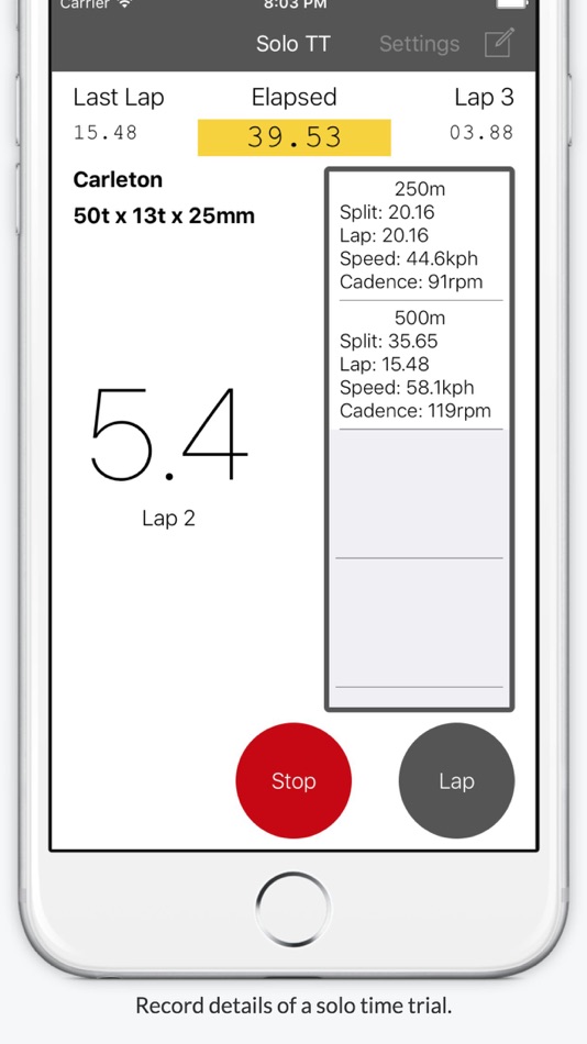 #1. Track Cycling Stopwatch (iOS) 由: Carleton Hall