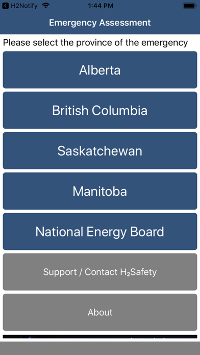 Emergency Assessment Matrix Screenshot