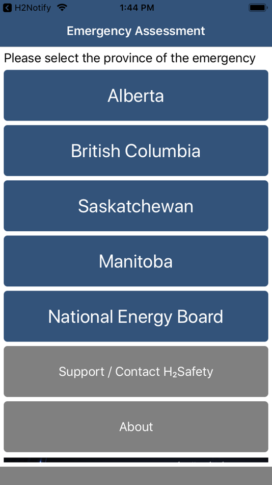 #1. Emergency Assessment Matrix (iOS) Podle: H2Safety Services Inc.