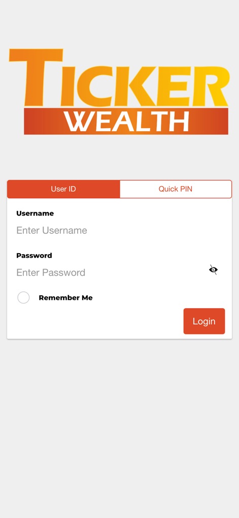Ticker Wealth Client - Finance App | MWM