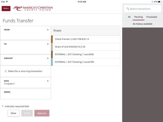 America's Christian CU iPad screenshot 3 - Finance app