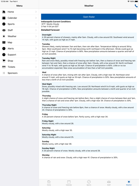 Shortridge Athletics - Indiana iPad screenshot 5 - Education app