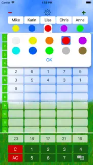 mini golf score card iphone screenshot 2