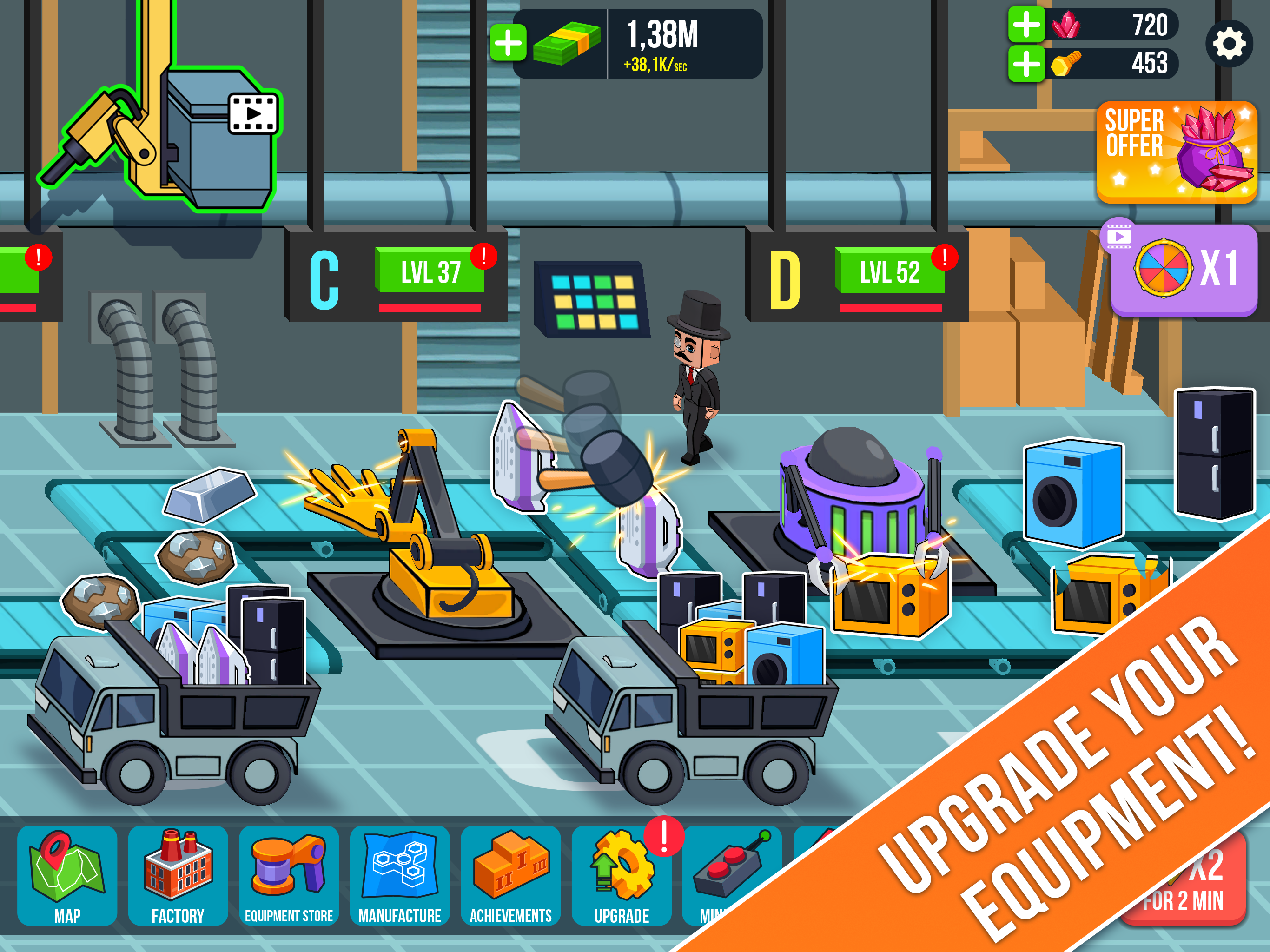 Tap Tap Factory: idle tycoon