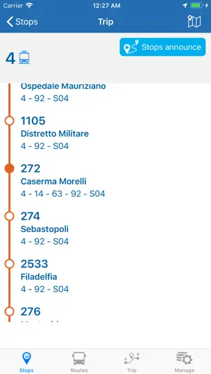 Capture d'écran de Bus Torino sur iPhone 3