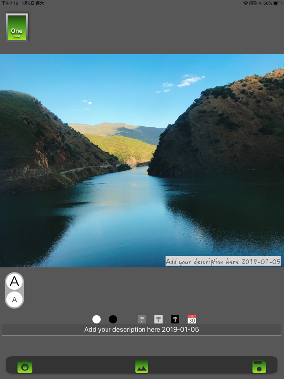 1 LINE - Add Text to Photos iPad screenshot
