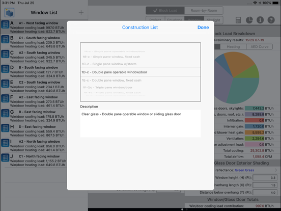 HVAC ResLoad-J iPad screenshot