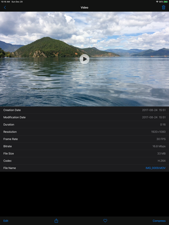 Video Compressor & Editor iPad screenshot 4 - Photo & Video app