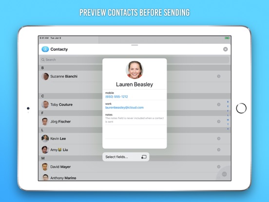 Contacty for Messages iPad screenshot 3 - Utilities app