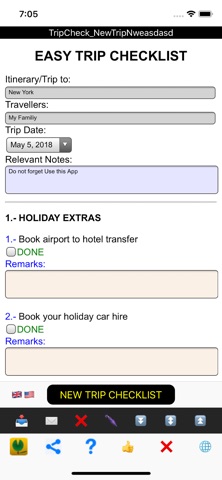 易旅行清单 Easy Trip Checklist screenshot