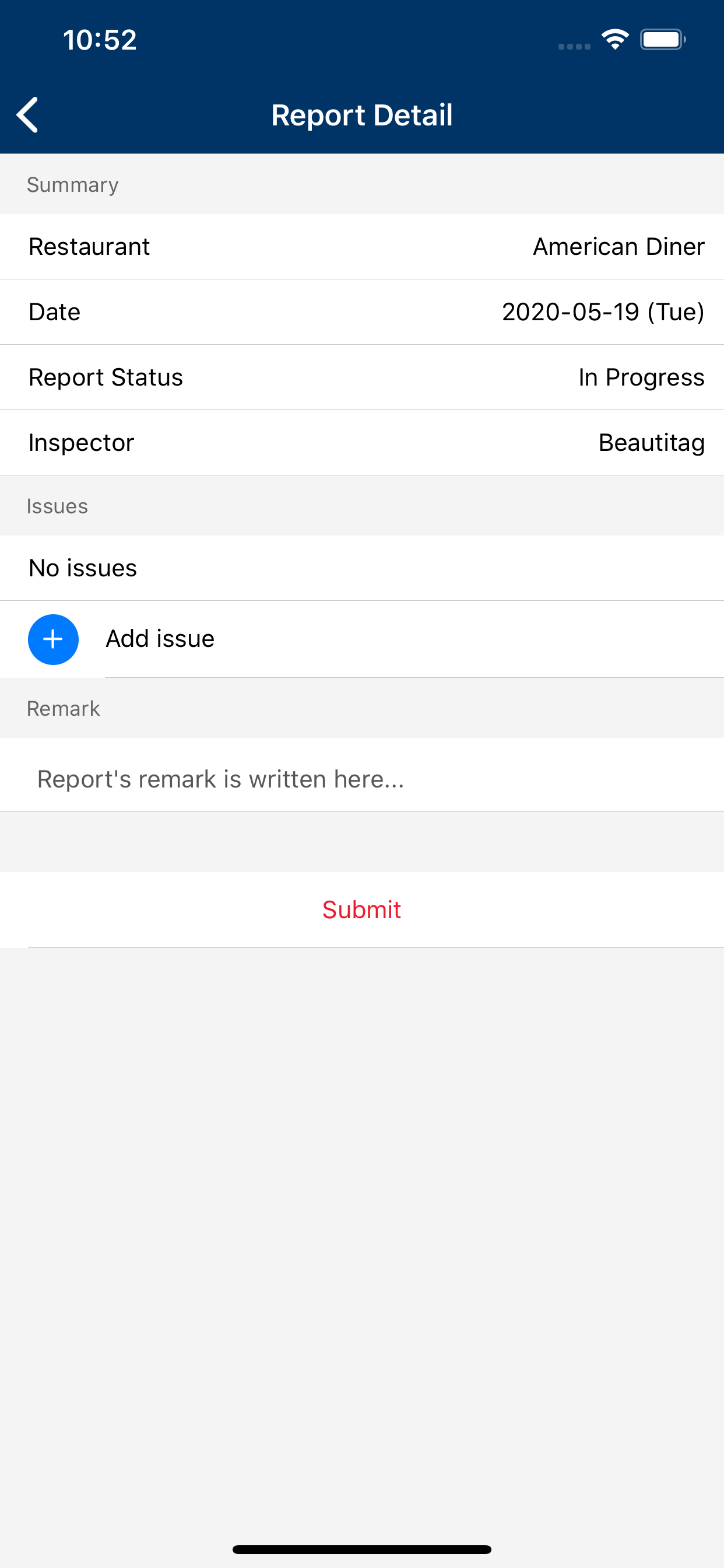 HKUST Restaurant Inspector