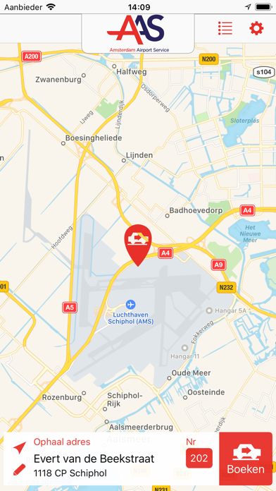 AAS Amsterdam airport service Screenshot