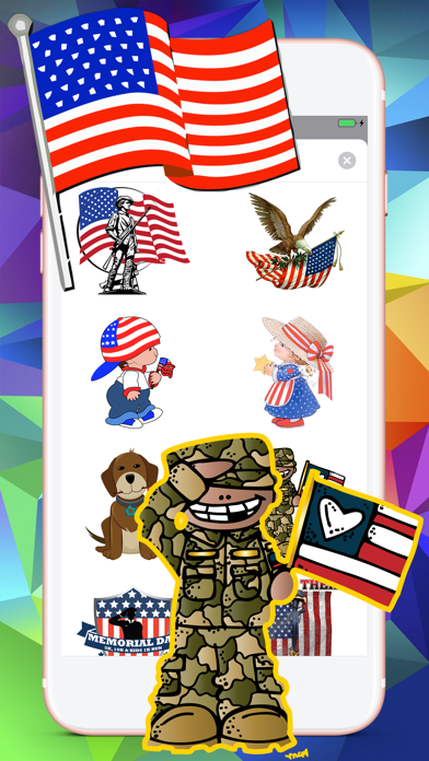 Memorial Day HD Stickers screenshot 2