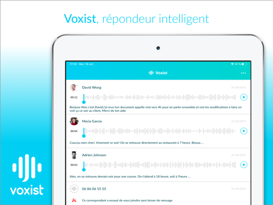 Screenshot #4 pour Voxist • Répondeur intelligent