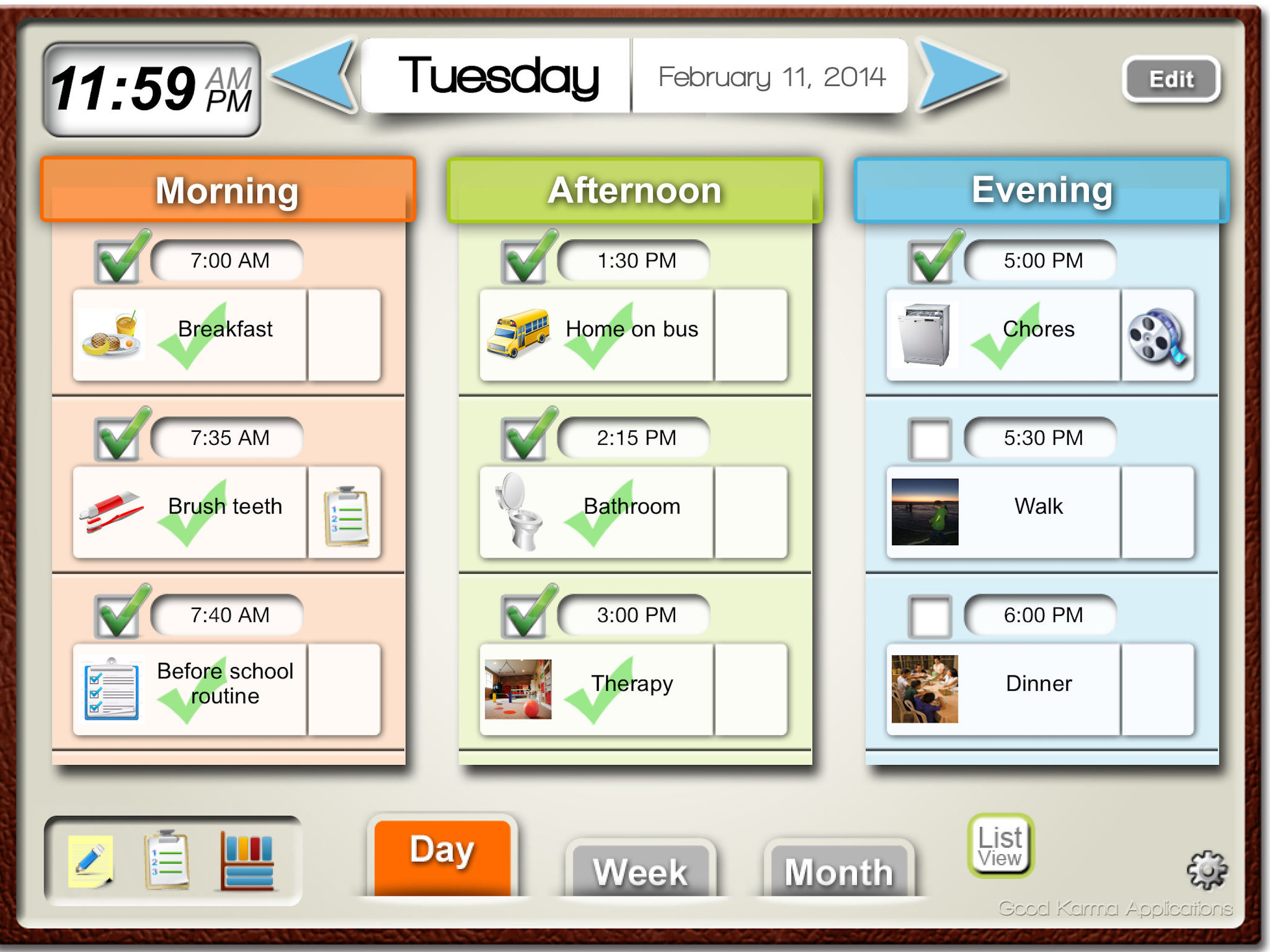 Visual Schedule Planner