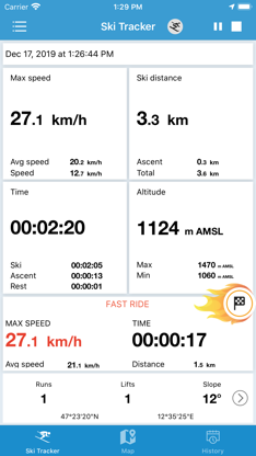 EXA Ski Tracker screenshot 1