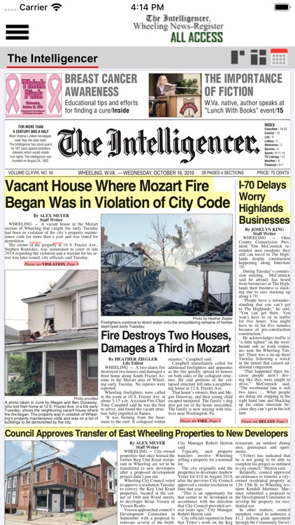 Wheeling Newspapers All Access