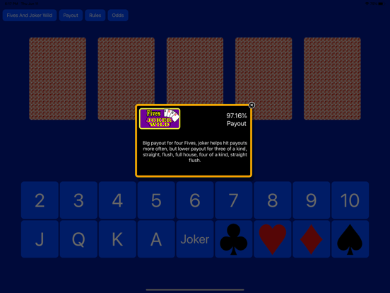 Screenshot #6 pour Video Poker Analyzer