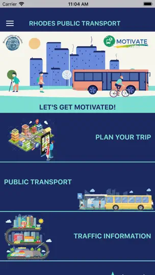 Captura de pantalla de Rhodes Public Transport en iPhone 1