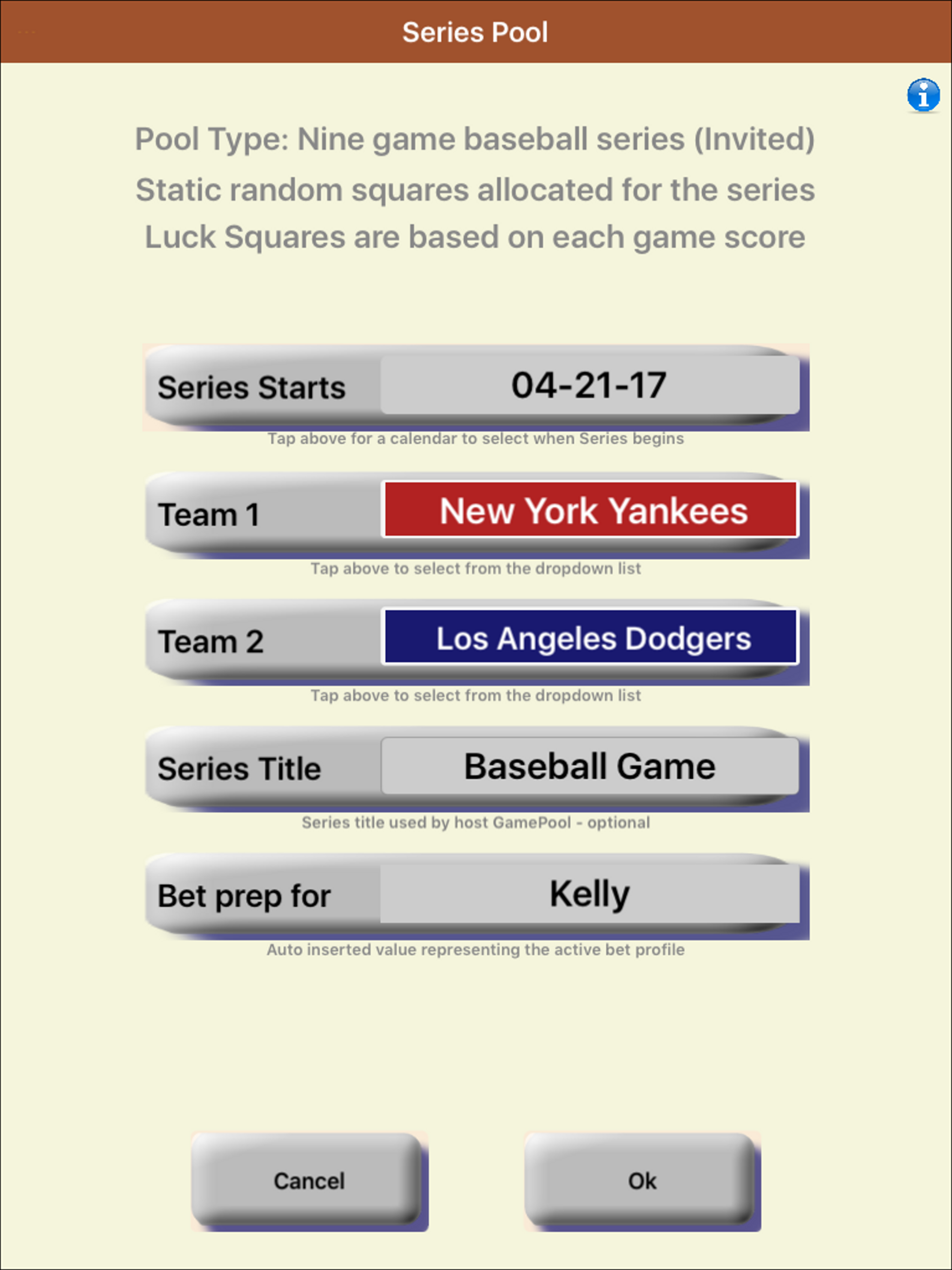 GameBet for Baseball GamePool screenshot 8
